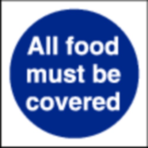 All Food Must Be Covered Sign