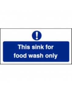 Food Wash Only Sign