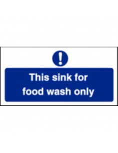 Food Wash Only Sign