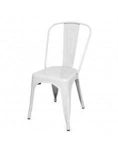 Bolero Bistro Side Chairs Steel White (Pack of 4) 2