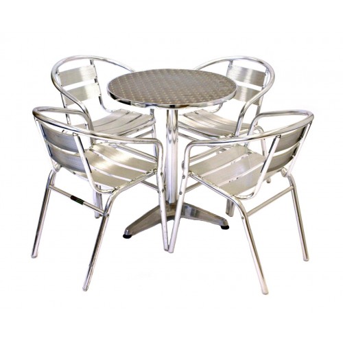 Aluminium Cafe Set 1 x 60cm bistro... Aluminium Cafe Set 1 x 60cm bistro...