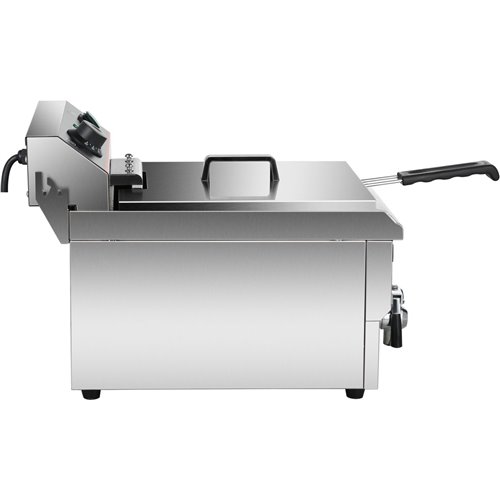 Commercial Fryer Single Electric 10 litre 3kW Countertop Drainage tap | Stalwart DA-HEF101V