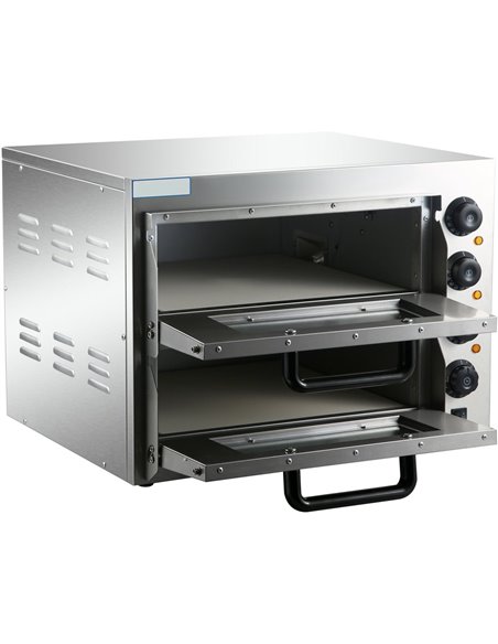 Electric Pizza oven 4+4 pizzas of 8'' | Stalwart DA-HEP2ST