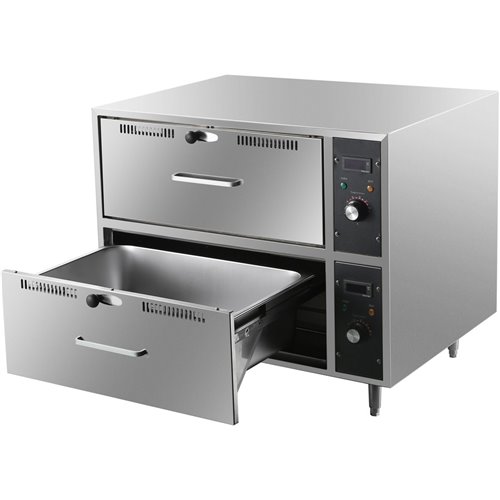 Commercial Food Warmer 2 drawers 2kW | Stalwart DA-HW82