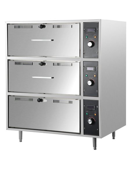 Commercial Food Warmer 3 drawers 3kW | Stalwart DA-HW83
