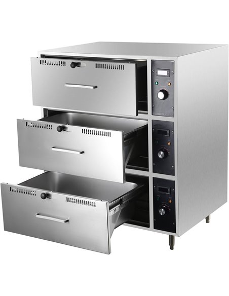 Commercial Food Warmer 3 drawers 3kW | Stalwart DA-HW83