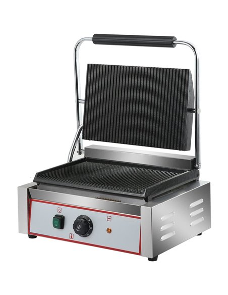 Heavy Duty XL Panini Contact grill Ribbed 2.2kW | Stalwart DA-HEG811E