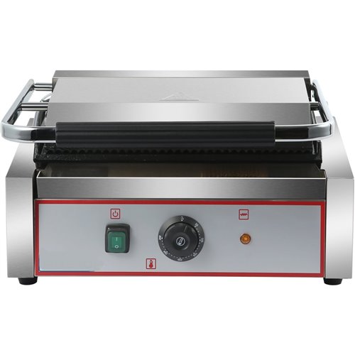 Heavy Duty XL Panini Contact grill Ribbed 2.2kW | Stalwart DA-HEG811E