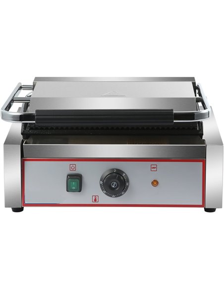 Heavy Duty XL Panini Contact grill Ribbed 2.2kW | Stalwart DA-HEG811E