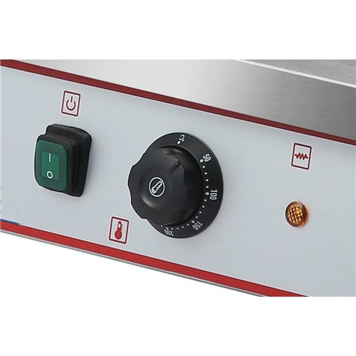 Heavy Duty XL Panini Contact grill Ribbed 2.2kW | Stalwart DA-HEG811E