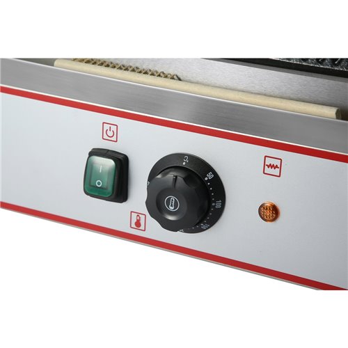 Heavy Duty Twin Panini Contact grill Ribbed 3.6kW Dual Zone | Stalwart DA-HEG813