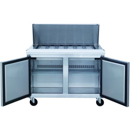 2 Door Mega Top Refrigerated Sandwich Prep Table 24xGN1/6 | Stalwart DA-DSP6024MS2