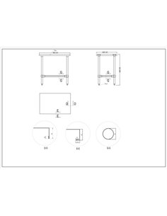 Commercial Stainless Steel Work Table No Bottom shelf 900x600x900mm | Stalwart DA-WT6090GNU 2