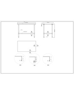 Commercial Stainless Steel Work Table Bottom shelf Upstand 1200x700x900mm | Stalwart DA-WT70120GB 2