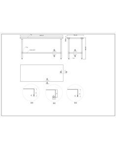 Commercial Stainless Steel Work Table Bottom shelf Upstand 1800x700x900mm | Stalwart DA-WT70180GB 2