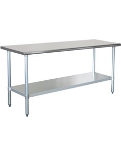 Commercial Stainless Steel Work Table Bottom shelf 2100x700x900mm | Stalwart DA-WT70210G
