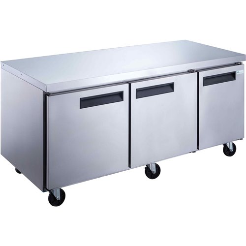 Professional Refrigerated Counter 3 doors Depth 800mm | Stalwart DA-DUC72R