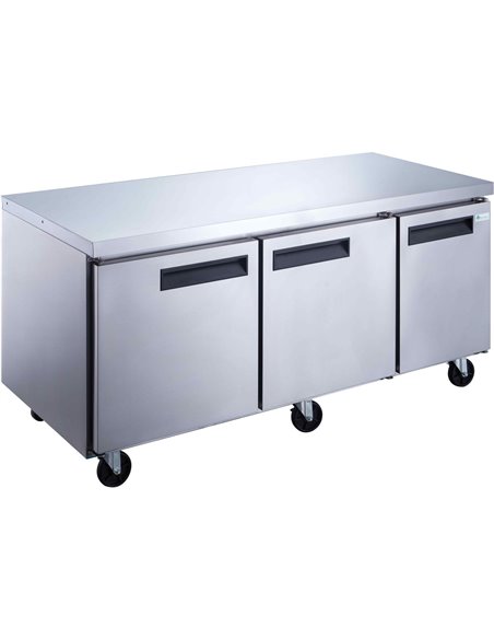 Professional Refrigerated Counter 3 doors Depth 800mm | Stalwart DA-DUC72R
