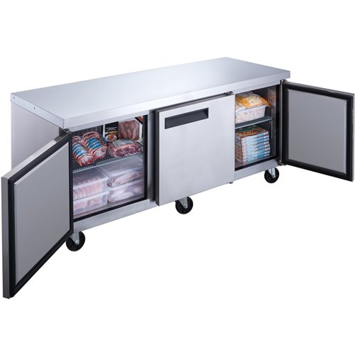 Professional Refrigerated Counter 3 doors Depth 800mm | Stalwart DA-DUC72R