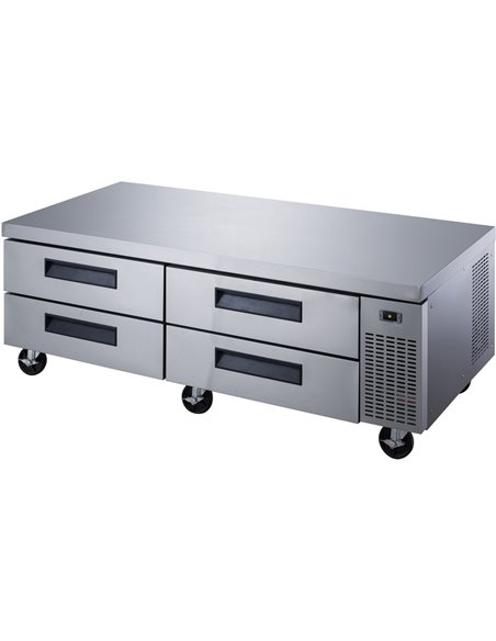Professional Low Refrigerated Counter / Chef Base 4 drawers 1839x820x635mm | Stalwart DA-DCB72