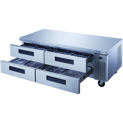Professional Low Refrigerated Counter / Chef Base 4 drawers 1839x820x635mm | Stalwart DA-DCB72