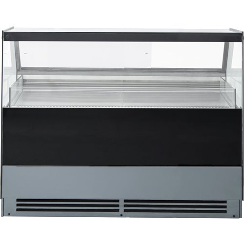 Serve over Deli counter Black front Straight glass front Width 1800mm | Stalwart DA-GN1800CK2BLACK