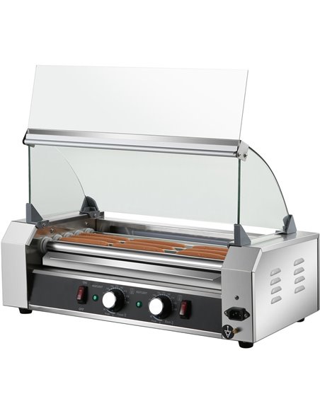 Glass cover for Commercial Hot dog Roller grill 9 rollers | Stalwart DA-HHD09C