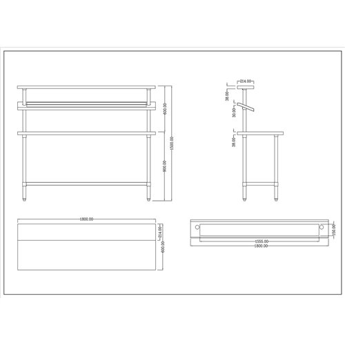 Stainless Steel Prep table 14 x GN1/9 &amp Top shelf  &amp Undershelf | Stalwart DA-WTG60180