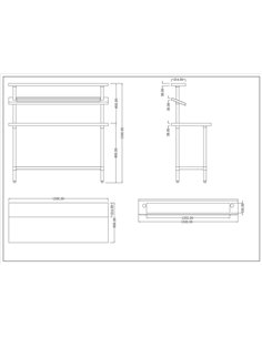 Stainless Steel Prep table 11 x GN1/9 &amp Top shelf  &amp Undershelf | Stalwart DA-WTG60150 2