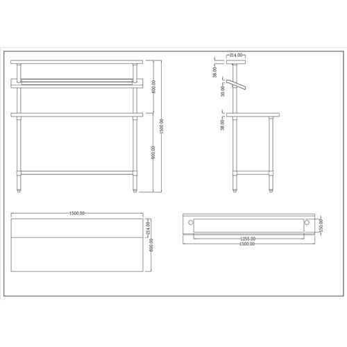 Stainless Steel Prep table 11 x GN1/9 &amp Top shelf  &amp Undershelf | Stalwart DA-WTG60150