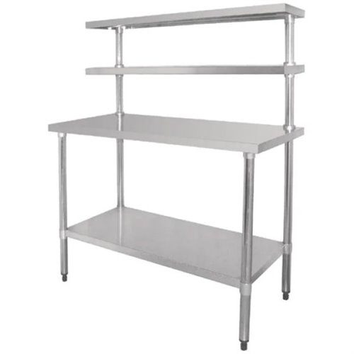 Stainless Steel Prep table 1200mm Width 2 x Top Shelf &amp 1 x Undershelf | Stalwart DA-WTS60120