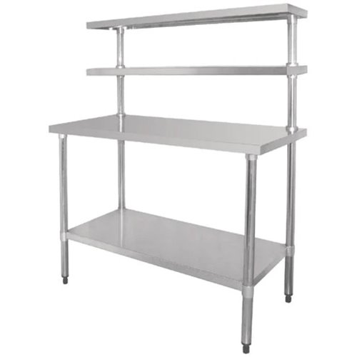 Stainless Steel Prep table 1500mm Width 2 x Top Shelf &amp 1 x Undershelf | Stalwart DA-WTS60150