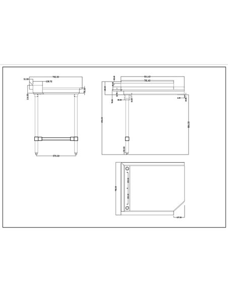 Commercial Stainless steel Pass Through Dishwasher Table Left 914mm Width | Stalwart DA-DCOT3036LEFT