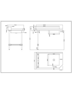Commercial Stainless steel Pass Through Dishwasher Table with Sink Left 1219mm Width | Stalwart DA-DC1T3048LEFTSINK 2