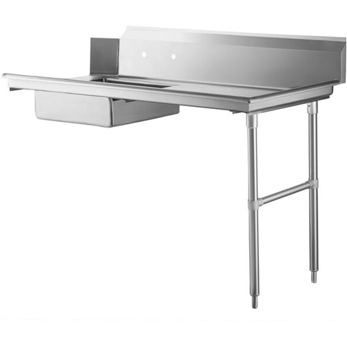 Commercial Stainless steel Pass Through Dishwasher Table with Sink Right 1219mm Width | Stalwart DA-DC1T3048RIGHTSINK