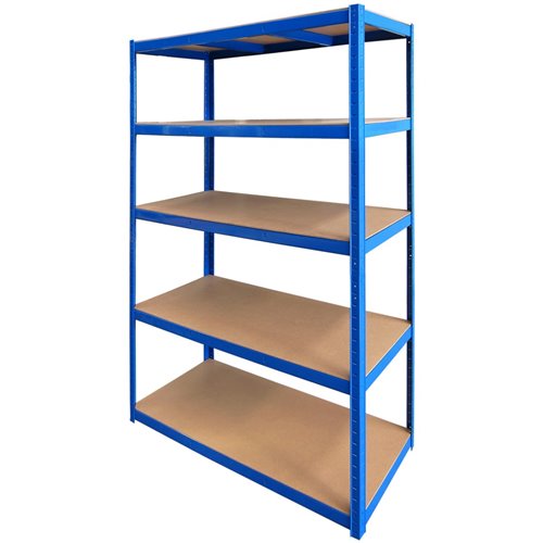 Commercial Blue Heavy Duty Shelving Unit 5 Shelves 2000kg Loading Capacity 1800x600x1800mm | Stalwart DA-MD18060BLUE