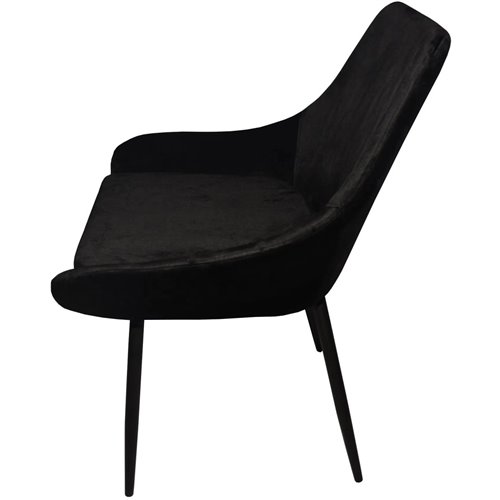 Velvet Dining Chair Black | Stalwart DA-WW187BLACK