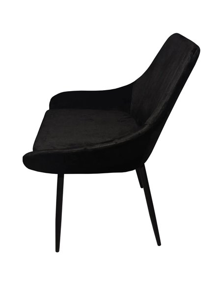 Velvet Dining Chair Black | Stalwart DA-WW187BLACK