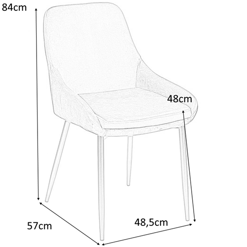 Velvet Dining Chair Black | Stalwart DA-WW187BLACK