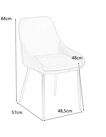 Velvet Dining Chair Black | Stalwart DA-WW187BLACK