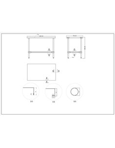 Commercial Stainless Steel Work Table No Bottom shelf 1200x700x900mm | Stalwart DA-WT70120GNU 2