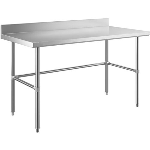 Commercial Stainless Steel Work Table No Bottom shelf with Upstand 1200x600x900mm | Stalwart DA-WT60120GBNU