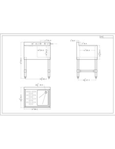 Commercial Sink Stainless steel 1 Bowl Left side Drain board | Stalwart DA-BS1T24L 2