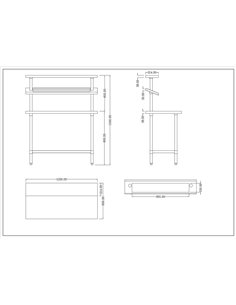 Stainless Steel Prep table 9 x GN1/9 &amp Top shelf  &amp Undershelf | Stalwart DA-WTG60120 2