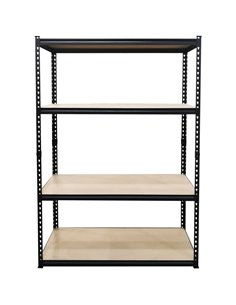 Industrial Shelving Unit Heavy duty 900x600x1800mm 4 shelves 275 kg/shelf Black | Stalwart DA-SP9060BLACK