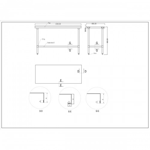 Commercial Stainless Steel Work Table...