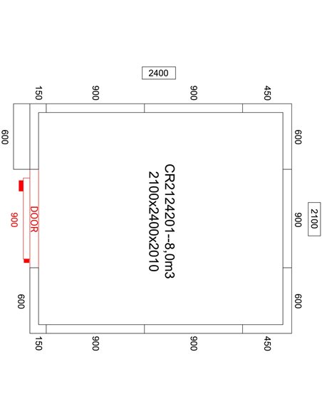 Cold room with Cooling unit 2100x2400x2010mm Volume 8.0m3 | Stalwart DA-CR2124201