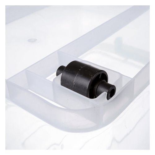 Pack of 12 Plastic Storage Box with Wheels &amp Lid &amp Clips 15 litre 400x295x208mm Polypropylene | Stalwart DA-S1015