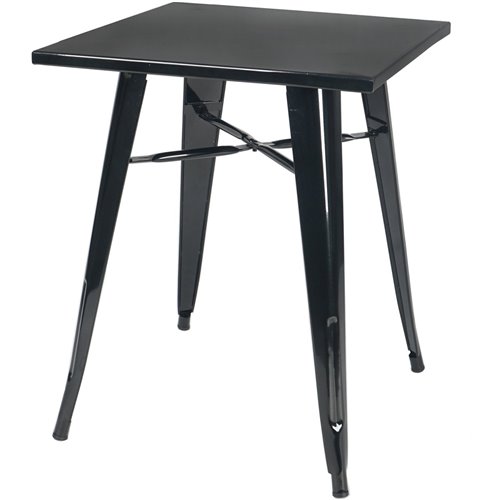 Bistro Table Steel Black 600x600mm Indoors | Stalwart DA-GSTB00124