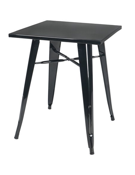 Bistro Table Steel Black 600x600mm Indoors | Stalwart DA-GSTB00124